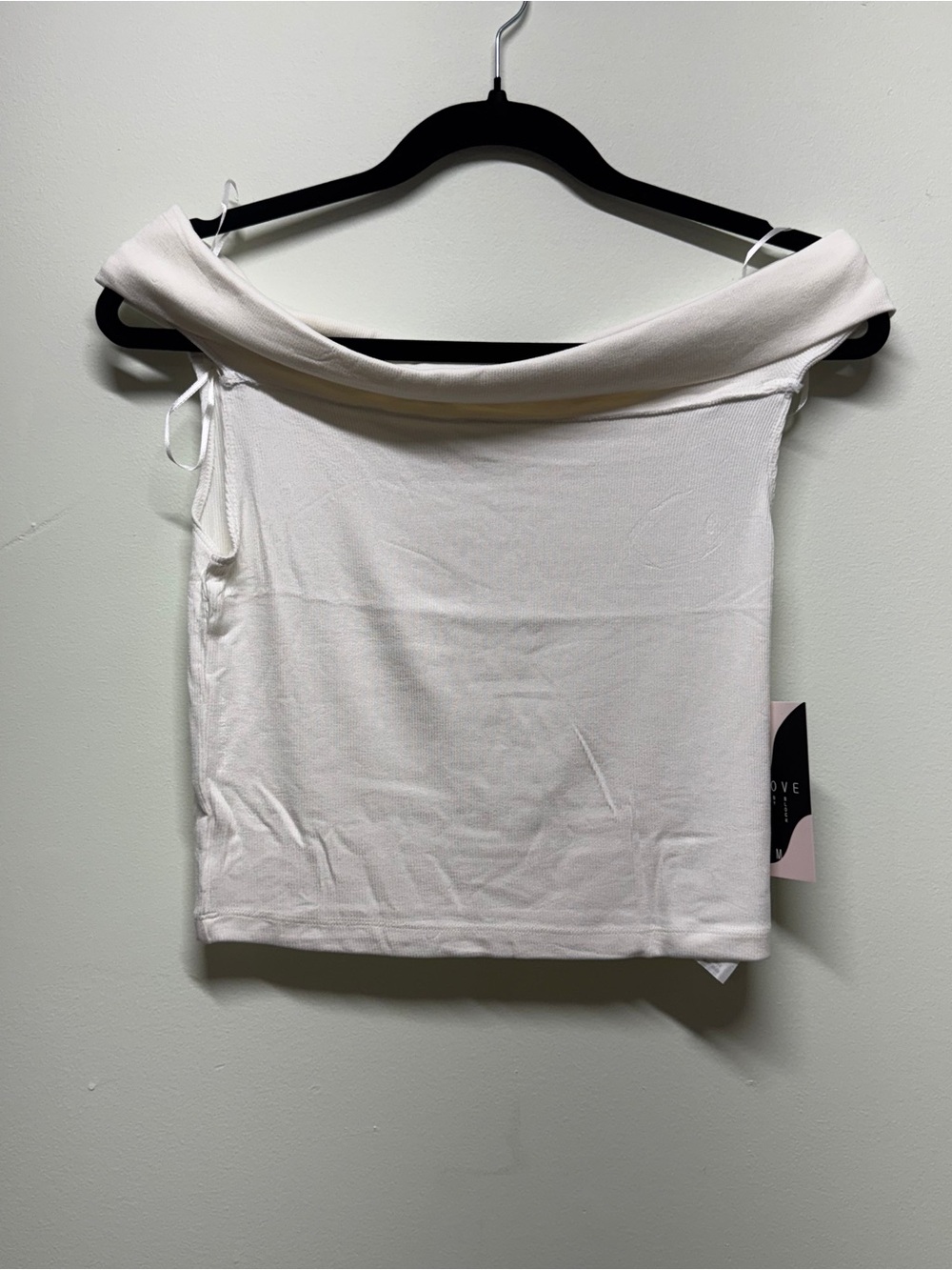 Love Off-Shoulder White Women's Top